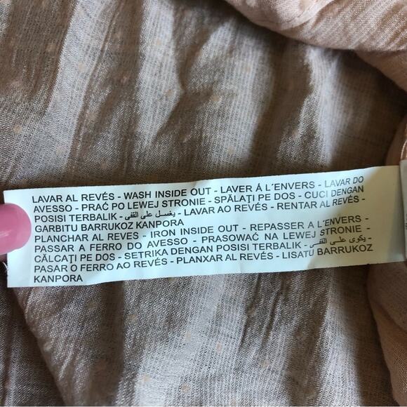 Zara Swiss Dot Tie Front Pink Blouse Women’s Small Cottagecore Sheer Romantic - Picture 13 of 15